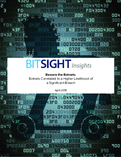 Beware the Botnets: Botnets Correlated to a Higher Likelihood of a Significant Breach