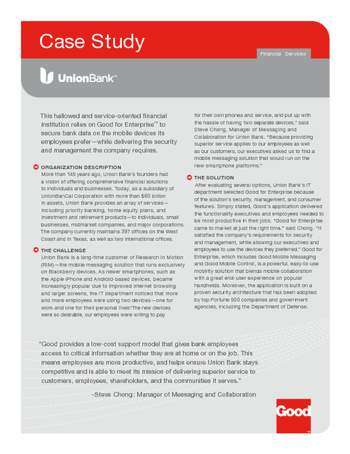 Case Study - Secure Data on Mobile Devices