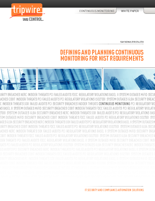 Defining and Planning Continuous Monitoring for NIST Requirements