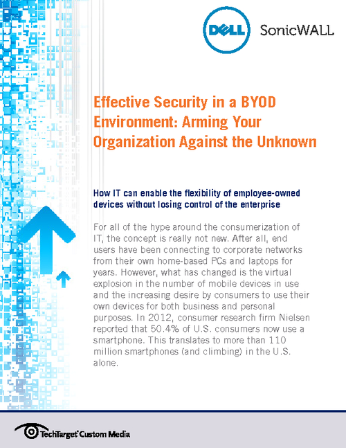 Effective Security in a BYOD Environment: Arming Your Organization Against the Unknown