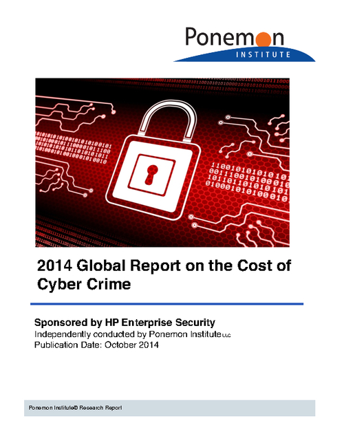Ponemon Cost of Cyber Crime Study: Global Report