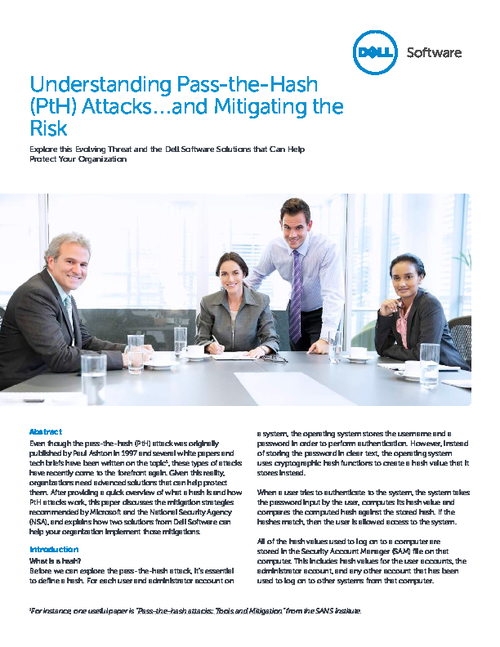 Understanding Pass-the-Hash Attacks - and Mitigating the Risks